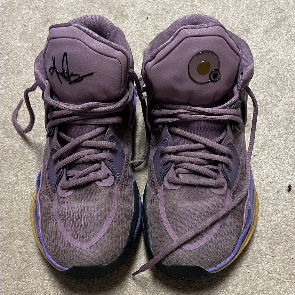 Nike Kyrie Infinity purple and gold basketball Sneakers